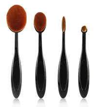 4 Pcs/2Pcs Pro Oval Face Powder Foundation Eye Shadow Blusher Toothbrush Shape Brushes Foundation Cosmetic Makeup Tools