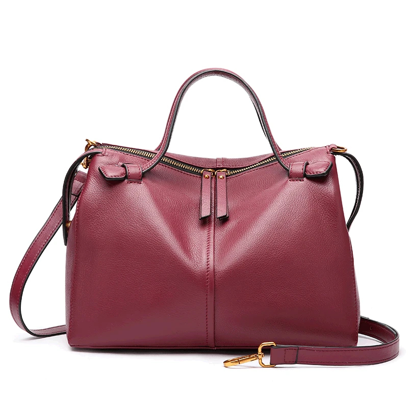

cow leather handbag 100% genuine leather shoulder bag brand 2018 new women soft bolsa feminina free shipping