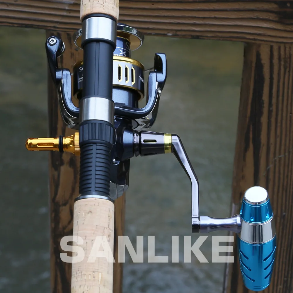 Liga de Alumínio Carretel de Pesca Lidar com Botão Apto para s Lidar com Parafuso f e h2 Sanlike Molinete Dobrável Rocker Match l 4000-6000 6 lidar com botão apto para s 4000-6000