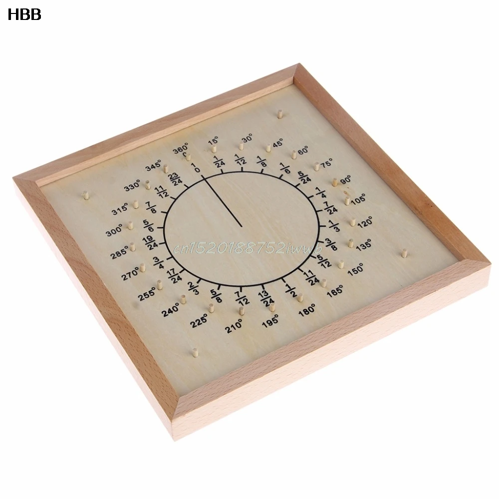 Montessori Material Wooden Circular Fractions Scoreboard Kid Educational Toy #T026# Montessori Material Wooden Circular Fractions Scoreboard Kid Educational Toy #T026#