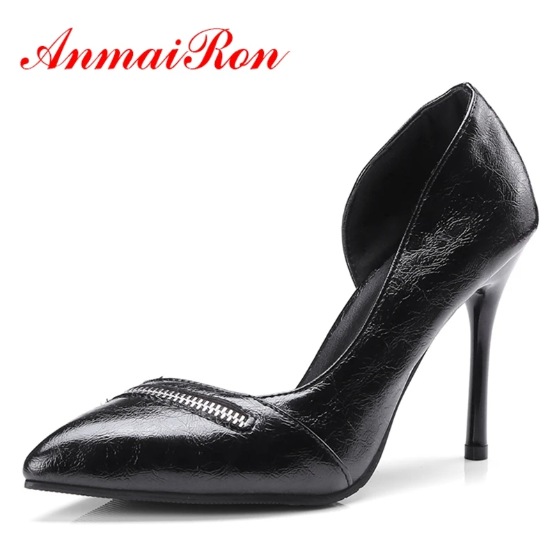 

ANMAIRON Pumps 2018 summer OL shoes shallow mouth pointed toe high-heeled shoes thin heels sexy women's high-heeled shoes CR122