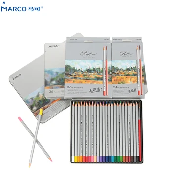 

MARCO 48 Colored Pencils aquarela lapis de cor Professional Drawing 36 Colores Watercolor Pencil Set Art School Student Supplies