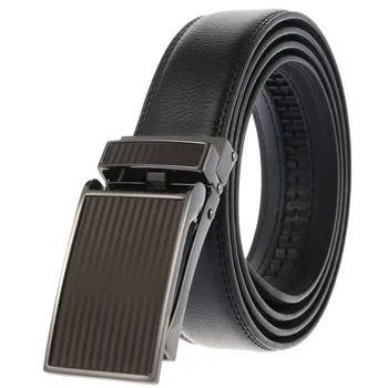 

Name brand men's leather metal automatic buckle high quality leather belt leisure business belt LY133-0222-1