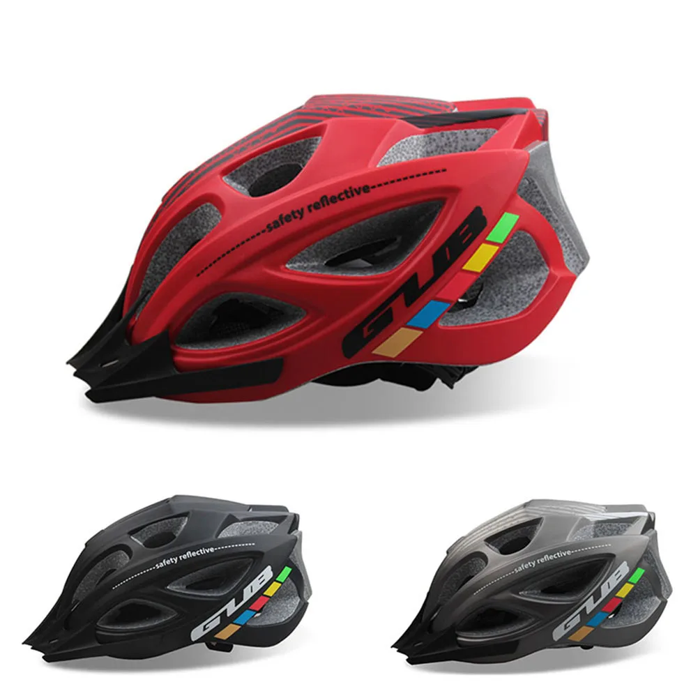 

GUB Adults 18 Holes Ultralight Intergrally-molded Road MTB Bike Bicycle Helmet with Reflective Stripe Cycling Head Safety Wear