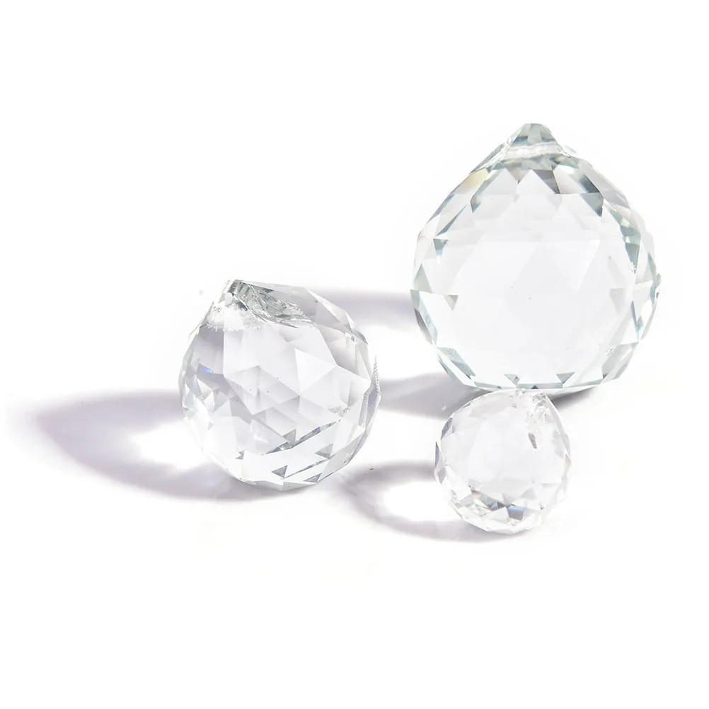 

Clear Faceted Glass Crystal Ball Prism Chandelier Crystal Parts Hanging Pendant Lighting Ball Suncatcher Home Decoration