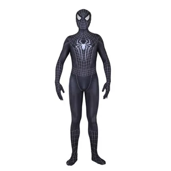 

Adult Kids Boys Spiderman 3 Black Symbiote 3D Cosplay Costume Zentai Spider Man Superhero Bodysuit Suit Jumpsuits Halloween
