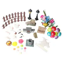 WINOMO 49 шт Смола украшения миниатюрный Сказочный Сад орнамент кукольный домик микро-ландшафт Сделай Сам дисплей(античный вкус