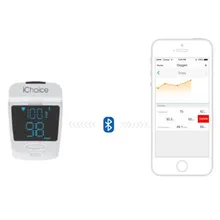 1pcs Bluetooth Digital Finger White Big Screen Pulse Oximeter Display Pulsioximetro Oximetro A Finger SpO2 Checker