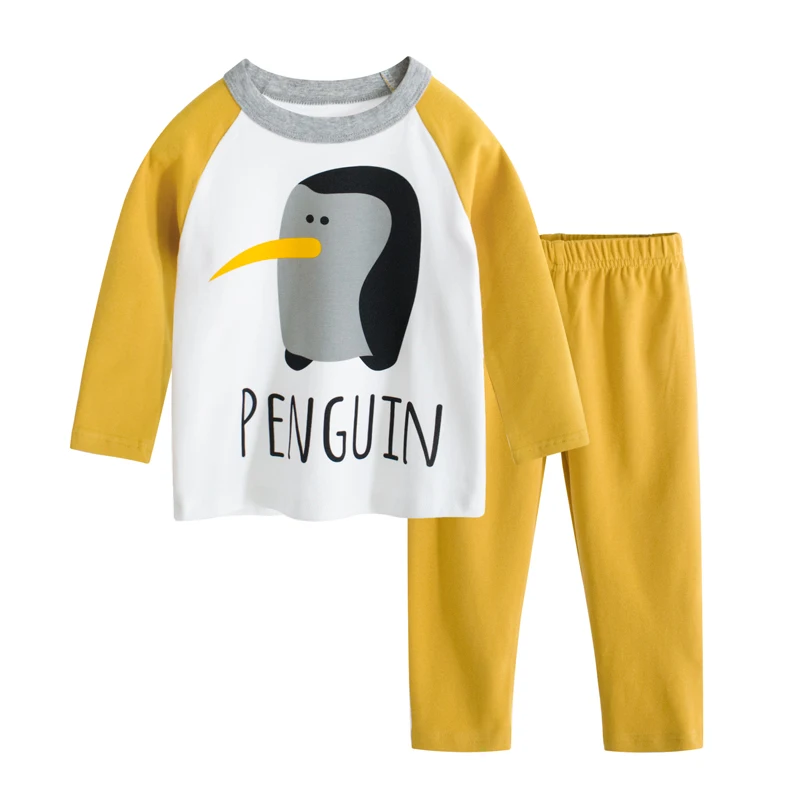 

Cartoon Printing Long Sleeve Children Pajamas Suit Baby Boys Girls Sleepwear Sets Clothing Kids Nightclothes Home Sport Suit