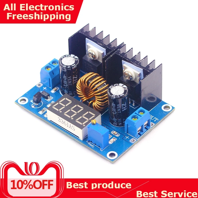

MH-ET LIVE LED Voltmeter PWM Adjustable 4-36V To 1.25-36V Step-Down Board Module XL4016 8A 200W DC-DC Power drop Module