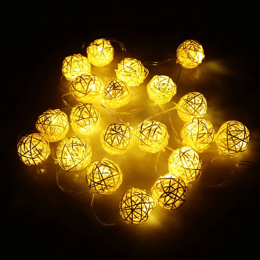 Aliexpress.com : Buy 2.1M 20 LED Garland Rattan Vine Ball Globe Lamp Fairy String Lights for ...