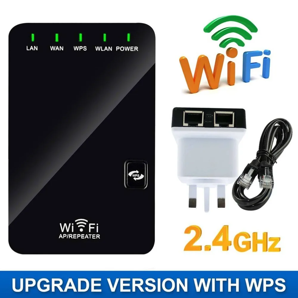 

2.4G WiFi Signal Range Booster Wireless Network Extender Amplifier Internet Repeater Easy for Installation