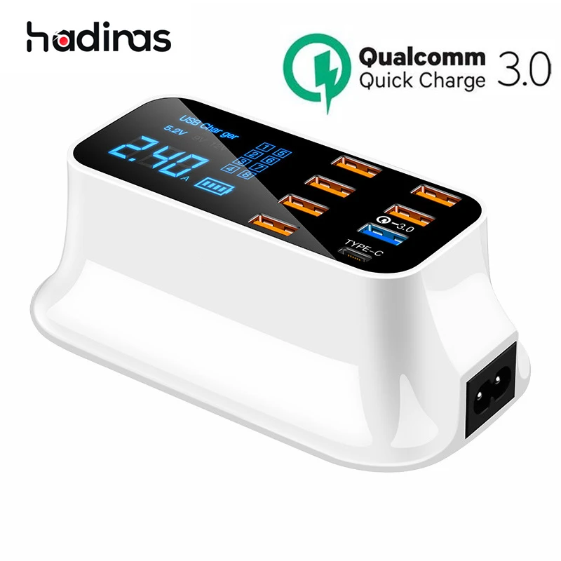 40 Вт Смарт USB зарядное устройство станция Быстрая зарядка 3 0 Тип C PD для iPhone Samsung