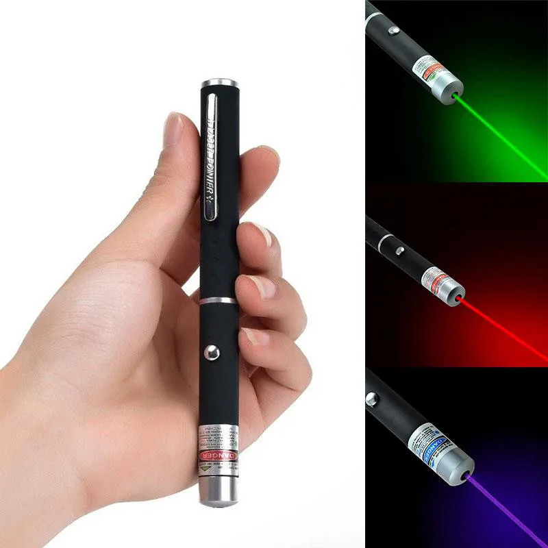 1 шт. лазерная указка 5 мВт Высокая мощность зеленый синий красный точечный лазерный светильник ручка Мощный лазерный измеритель 530нм 405нм 650нм наружный инструмент