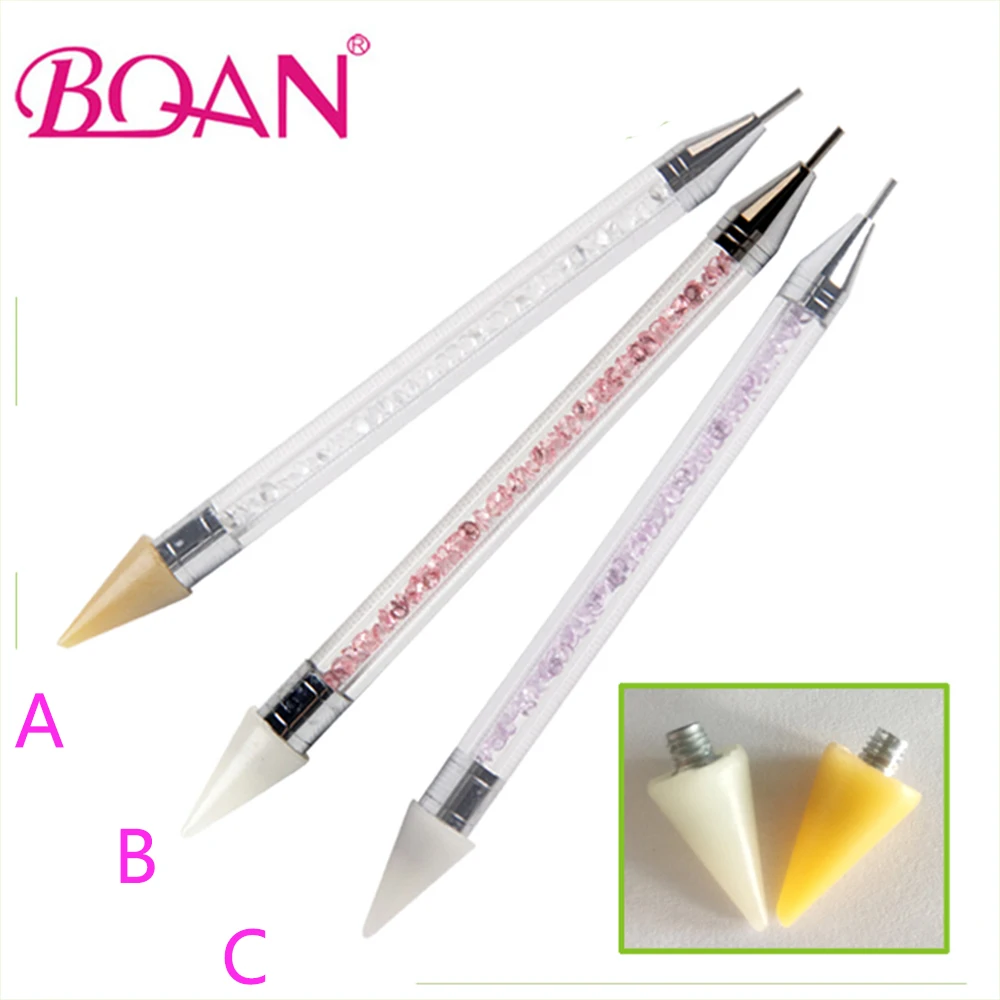 

BQAN New 100Pcs/Lots Nail Art Rhinestones Picker Gems Bead Wax Picking Pen Tool 2017