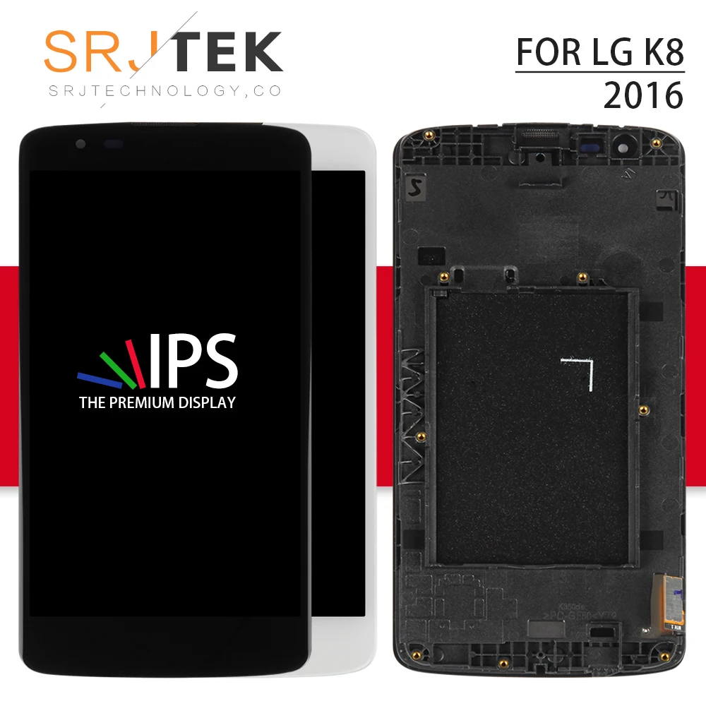 

Srjtek 2016 Version for LG K8 LCD Touch Screen with Frame 2016 Version for LG K8 Display Digitizer Assembly Replacement Parts