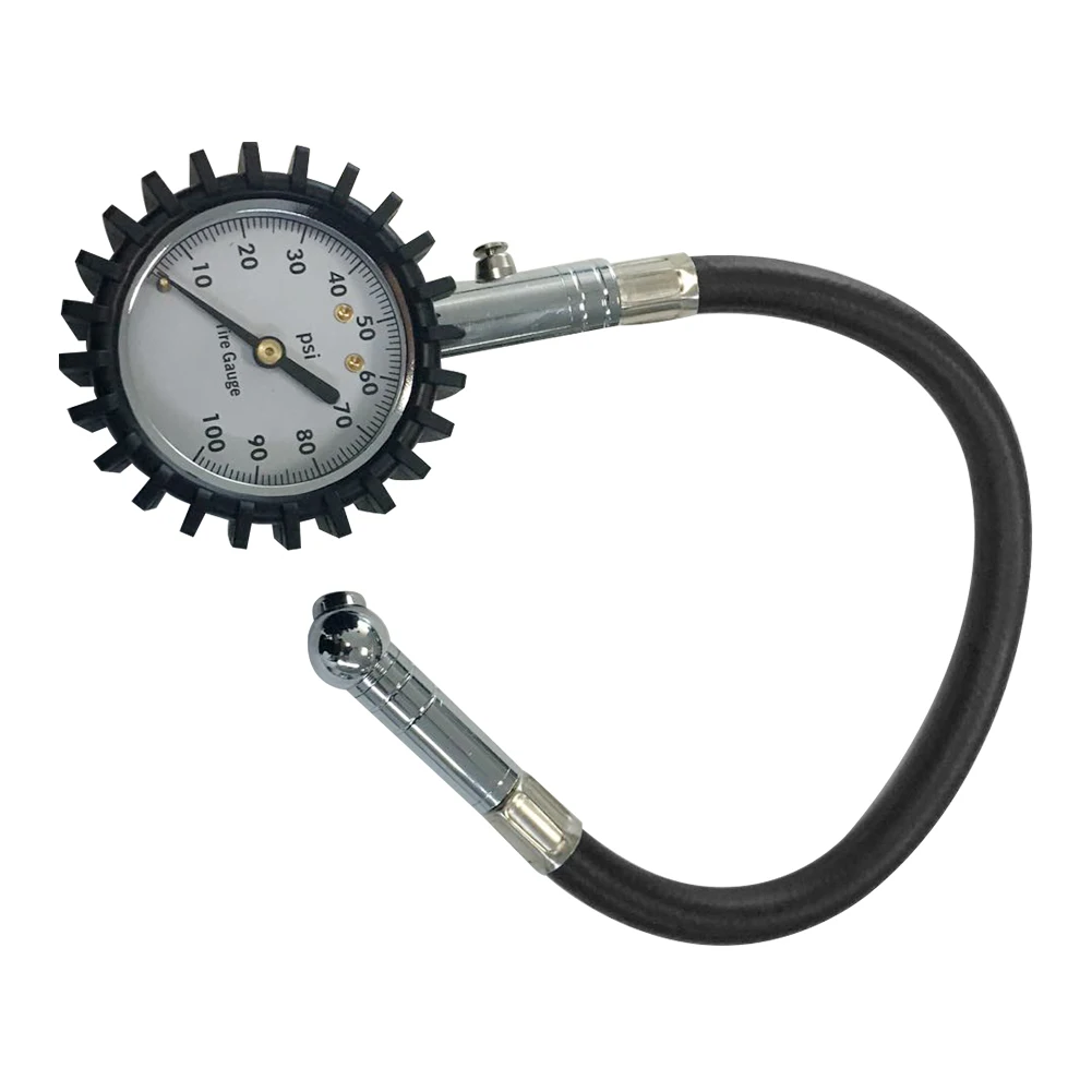 60/100psi Car Motorbike Pointer Alloy Anti Slip Tire Pressure Gauge Measure Portable Professional Easy Operate Rubber Case | Автомобили и