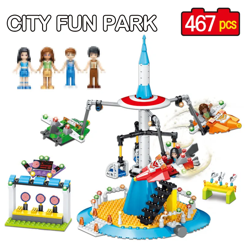 

467 PCS City Fun Park Series Best Technic Enlighten Building Blocks Compatible LegoINGLYS Eductional Toys for Children