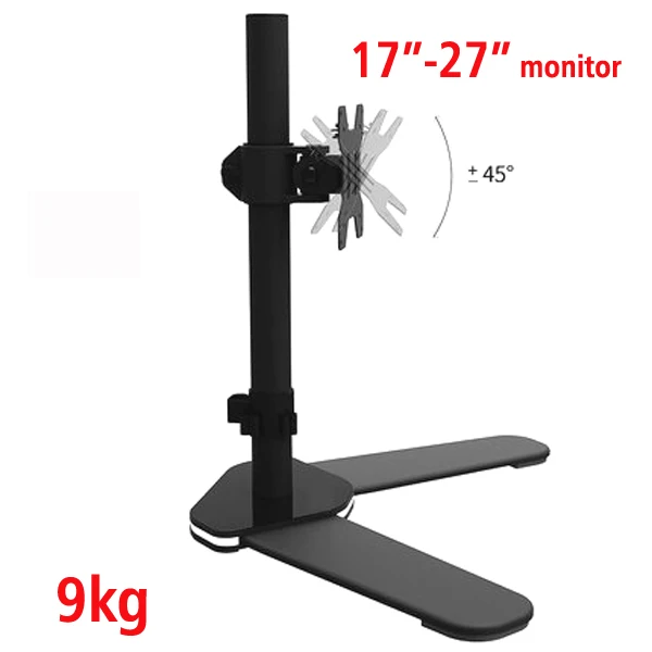 DL-ML6401 полный движения большая база сталь наклон вверх вниз Поворот 360 один монитор Настольный кронштейн двойной монитор настольная поддержка - Цвет: big base