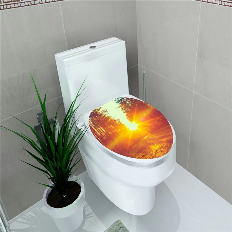 Домашний декор настенные наклейки s креативный 1 шт. 3D стикер для унитаза виниловые художественные Обои Съемные наклейки для ванной домашний декор MA17 - Цвет: 3