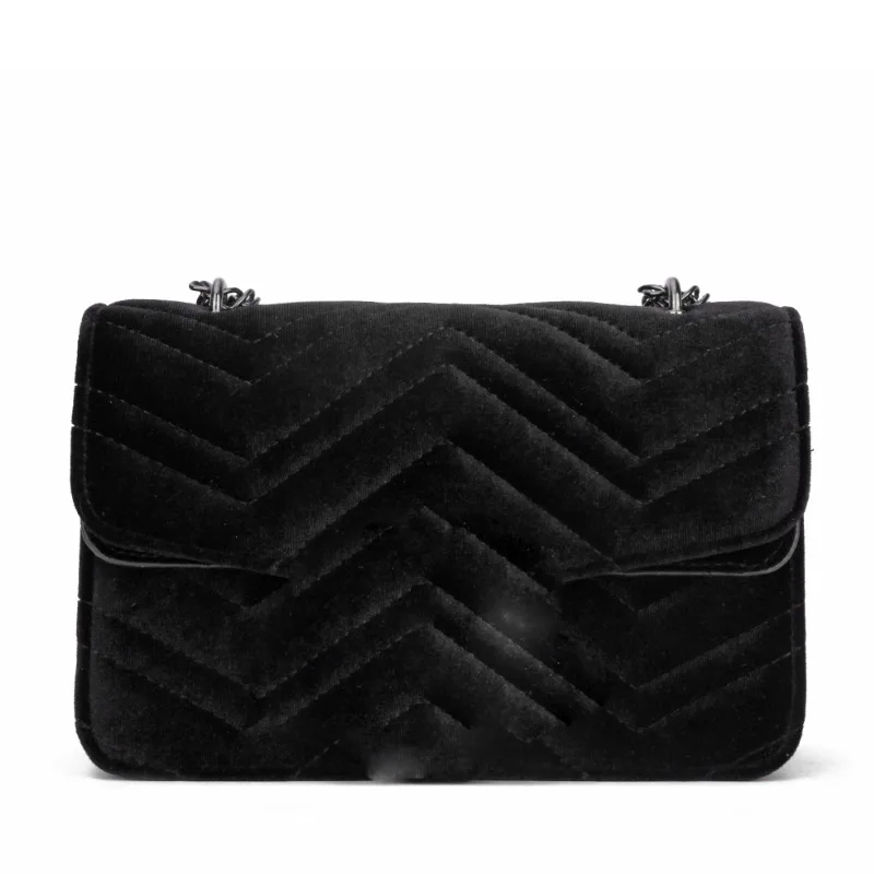 

Velvet Women Bag Diamond Lattice Chain Bag Single Shoulder Straddle Bags Handbag Messenger Bags