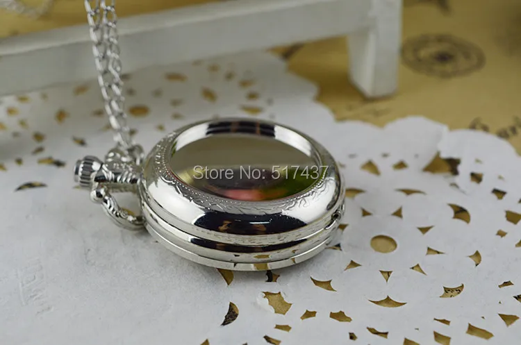 Модный классический поп-браслет карманные часы стеклянный купол ACDC медальон карманные часы ожерелье Серебряная бронзовая цепочка стимпанк ювелирные изделия