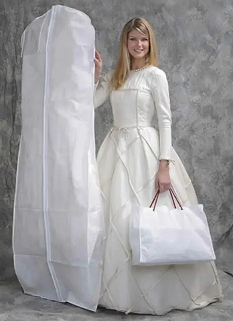 High Quality White Breathable Garment Bag Wedding Dress High Quality White Breathable Garment Bag Wedding Dress Gown Storage