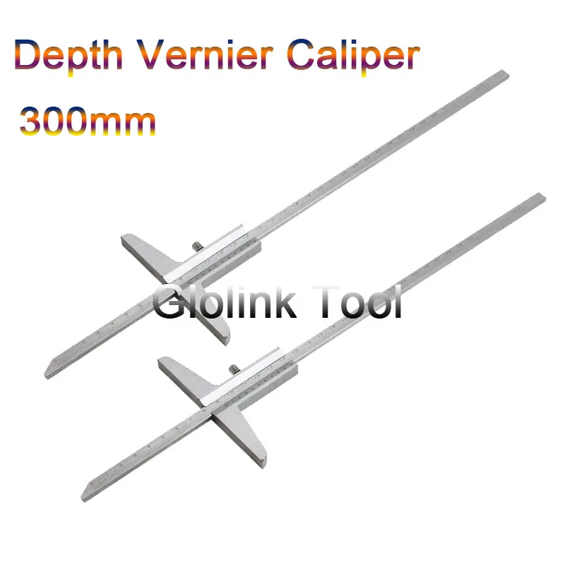 

12" 0-300mm/0.02 Depth Vernier Caliper Carbon Steel Metric Gauge Micrometer Measuring Tools