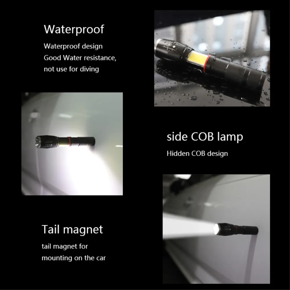 VastFire-Zoomable-6-mode-T6-Aluminum-Tactical-Flashlight-18650-COB-LED-Torch-Waterproof-Flash-lights-Can