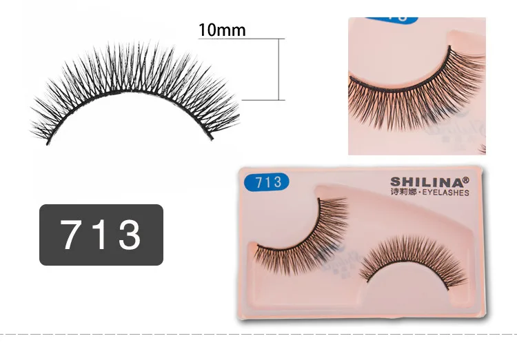 SHILINA 5 Pairlot 3D False Eyelashes Natural Long Fake Lashes Mink Full Strip Black Eye Lashes Free Gift False Eyelash Glue (5)