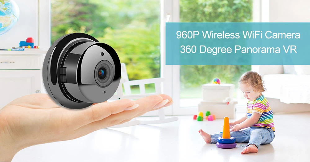 360 градусов рыбий глаз Широкий формат 720 P HD IP панорамный мини WI-FI Ночное видение Камера умный дом ребенка ПЭТ безопасности датчик движения