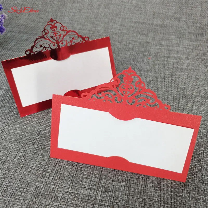 100 Pcs Laser Cut  Place Escort Card Name Place Seat Card Wedding Supplies Table Cards For Party Table Decoration 5zSH87 (123)