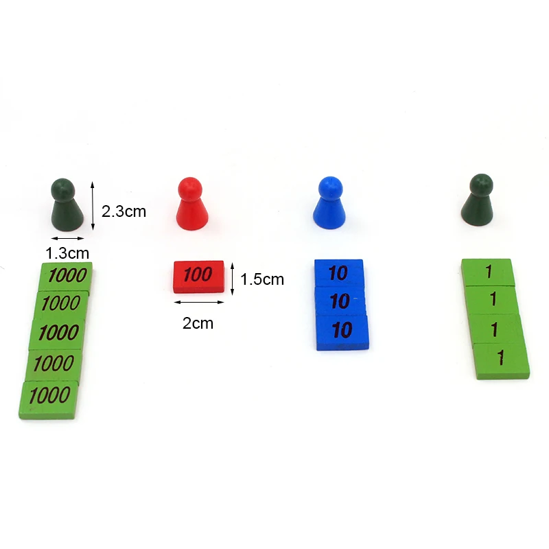 Montessori Materials Wooden Math Toys Stamp Game Home Edition Arithmetic Toys Wood Labels Stamps Early Educational Development 6