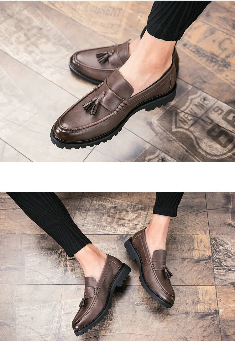 Мужские мокасины с перфорацией типа «броги»; модельные туфли; деловые туфли-оксфорды для мужчин; итальянская брендовая мужская кожаная обувь на плоской подошве; обувь для вождения; LH-71
