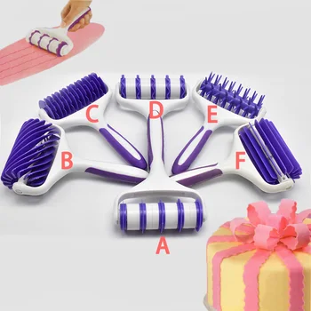 

HOT DIY Fondant Strip Ribbon Cutter Tool Cake Rolling Pin Embosser Mold Mould For Biscuits NDS66
