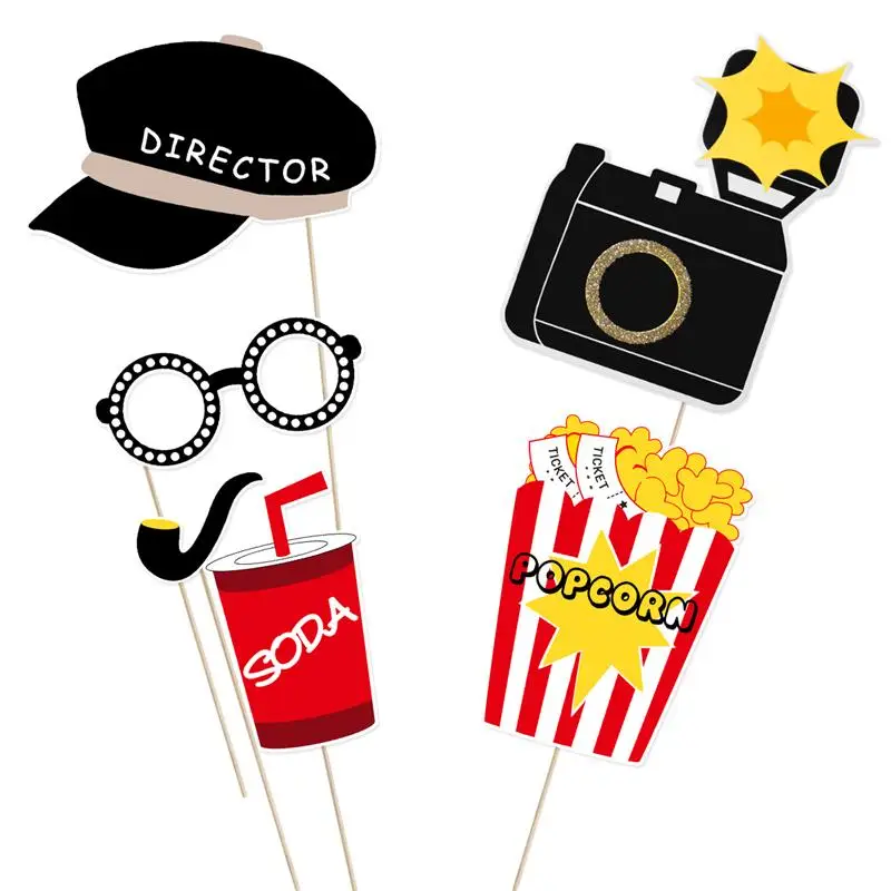 

Tinksky 21Pcs Hollywood Style Party Photo Booth Props Funny Luxury Birthday Decor For Celebrating Birthday Wedding A3