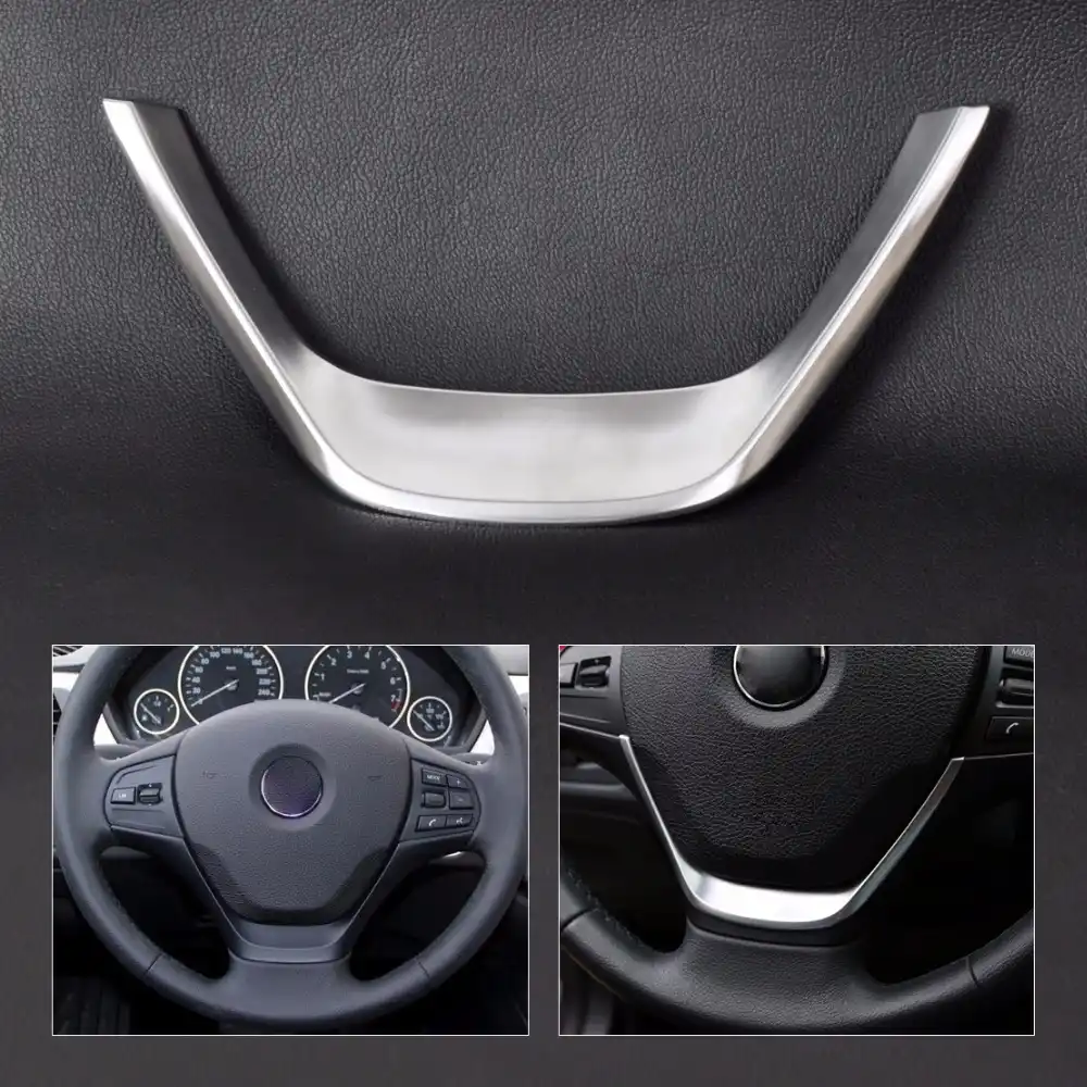 Dwcx Car Interior Chrome Steering Wheel Cover Trim For Bmw 3