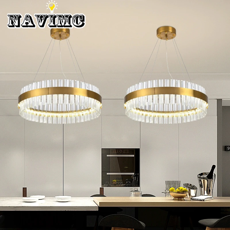 Современная светодиодная люстра с дистанционное управление алюминиевый блеск кольцевая лампа для гостиной спальни ресторана Кухонные светильники