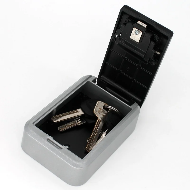 Wall Mount Key Organizer Storage Box Security Keyed Door Lock With 4 Digit Combination Password Secret Safe 4