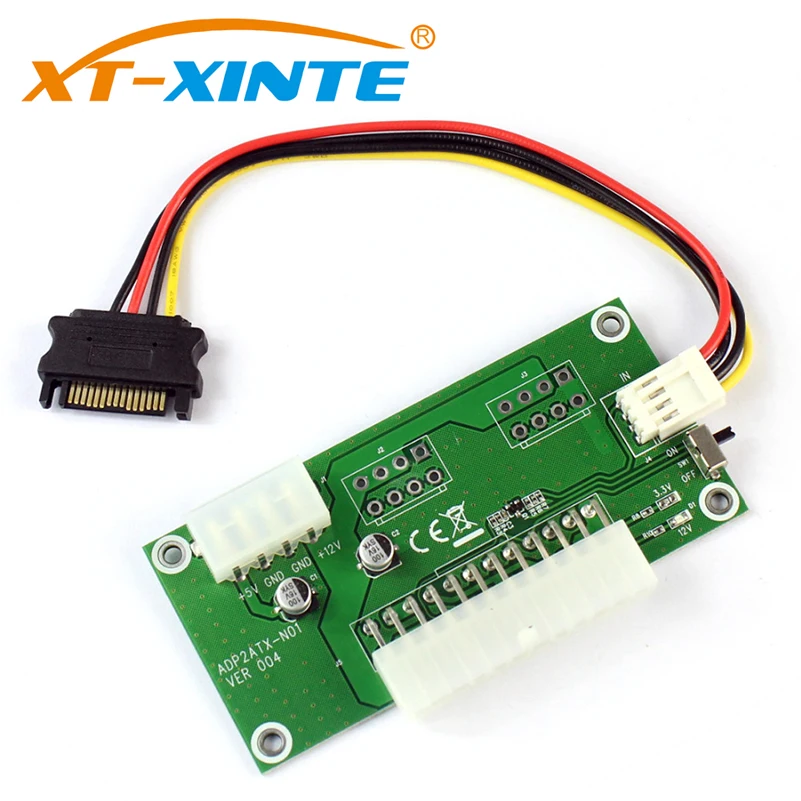 PC Desktop ATX 24Pin Dual PSU Power Supply Cable Sync Starter Extender