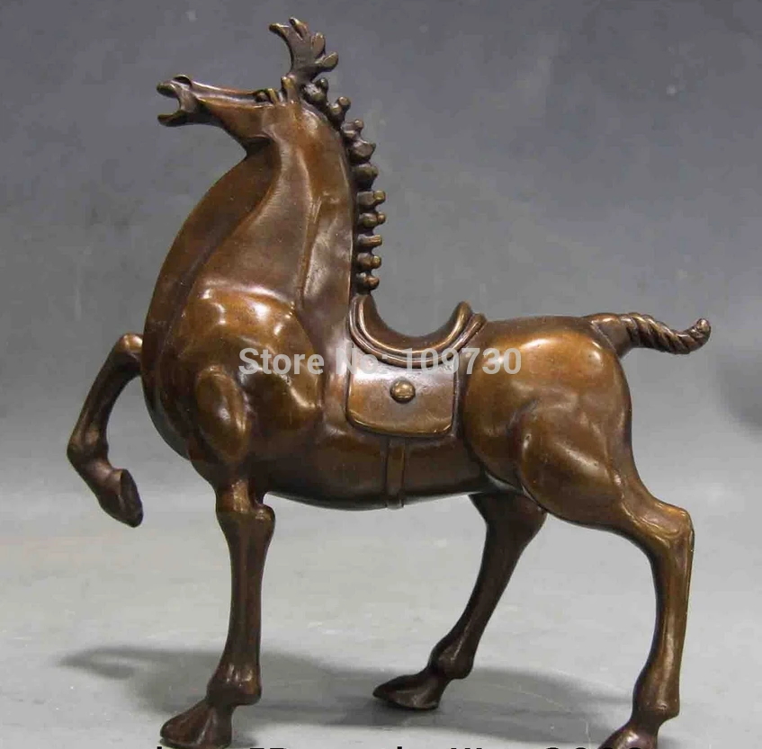 bir 001457 Chinese Folk Classical Copper Bronze Feng shui Lucky Steed