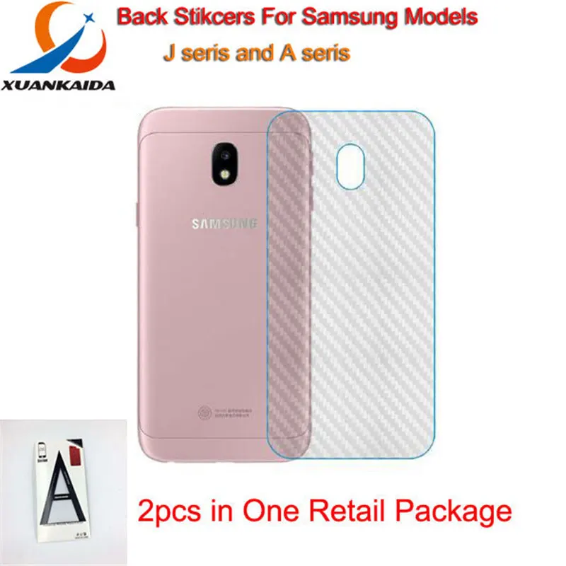 

For Samsung Note9 S9 Plus A8 star J3 J6 J4 J8 A6 2018 Note8 Carbon Fiber Back Film Sticker Clear Skin Protector Stickers