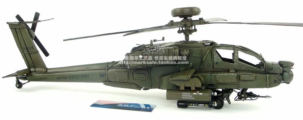 Античный оловянный самолет AH-64, украшения ручной работы, модель самолета, аксессуары, мебель, домашний декор, подарок