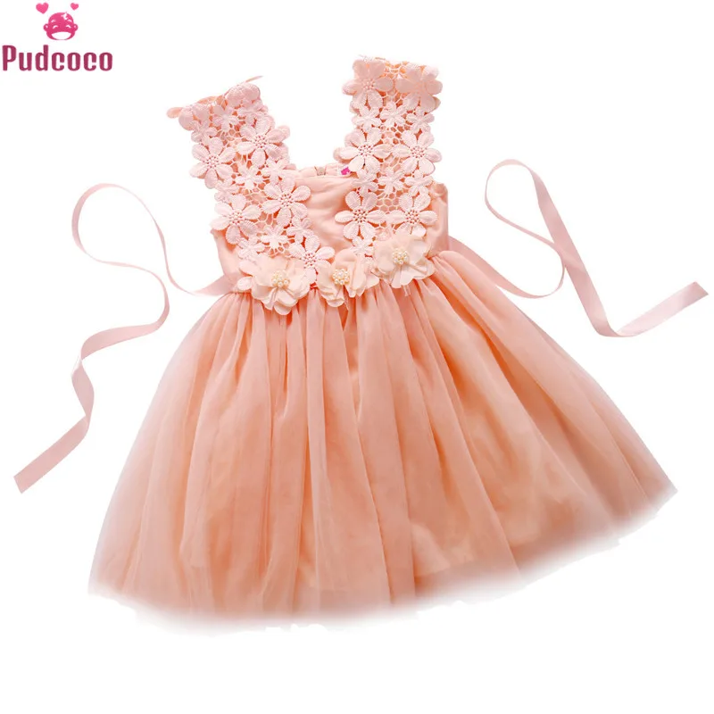 Girls Dress Cute Summer Dress for Baby Girl Clothes Party Lace Tulle Flower Gown Fancy Dridesmaid Dress Sundress Little Girls