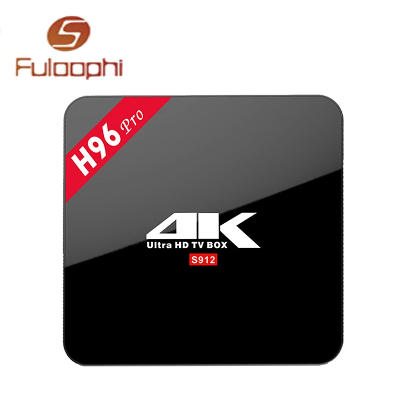 

Fuloophi H96 PRO S912 64bit Octa Core 2GB 16GB Android 6.0 TV Box Bluetooth 4.1 2.4G/5.8GHZ 4K 16.1 Smart Media Player WiFi H265
