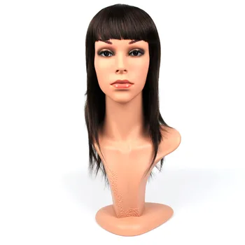 

Realistic PE Female Mannequin Dummy Head With Hair ,Manikin Heads For Hat & Sunglass & Jewelry & Mask Display D5-IDA,T11