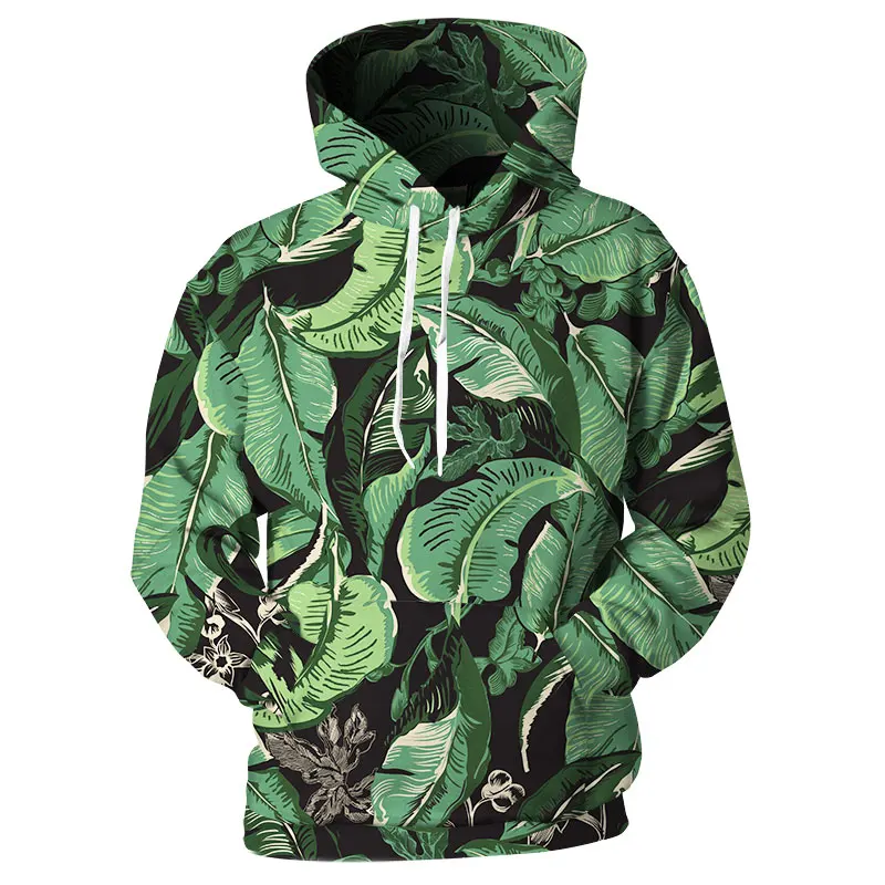 Aliexpress.com : Buy Cloudstyle New Design Male Hoodies 3D Full Print Green Leaf Sweatshirt Long 
