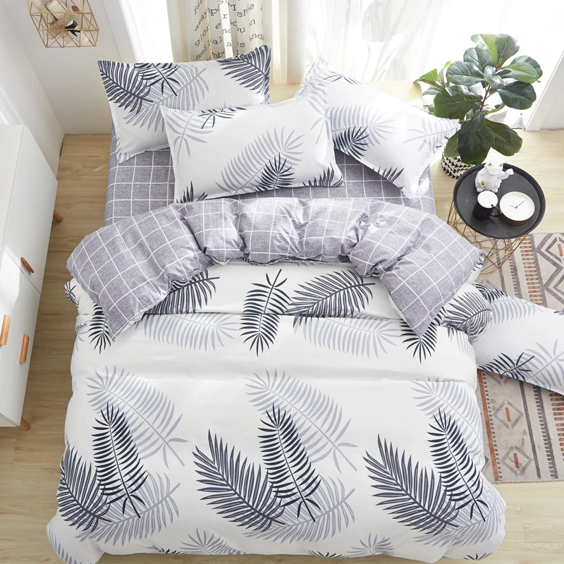 

Fashion Printing High-quality Bedding Set Twin Full Queen King Size Duvet Cover+flat Sheet+Pillowcase New Room Decoration