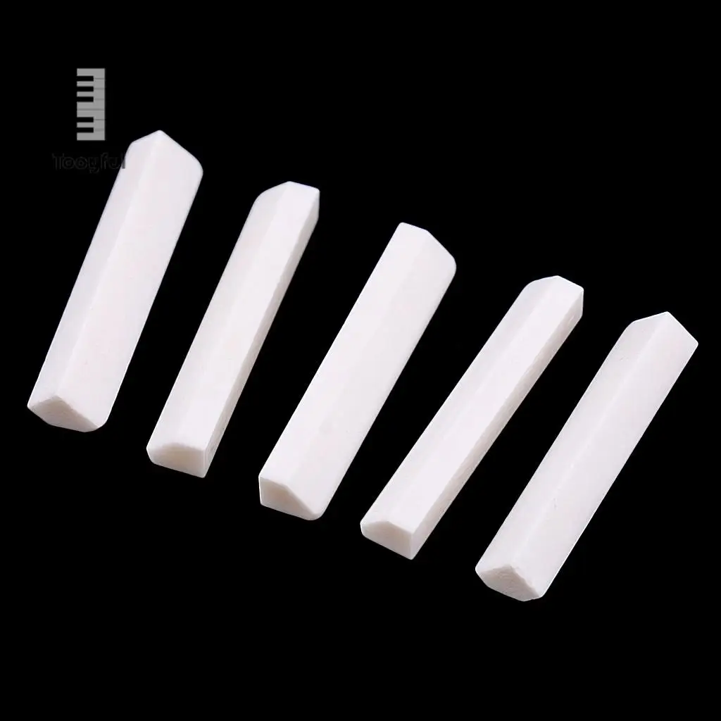 Tooyful 5X Cattle Bone Blank Saddle Nut Handmade instrument Accessorise for Guitar High quality