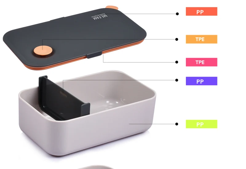 New Microwave Lunchbox For Kids Adult Plastic Food Storage Container Portable Picnic Bento Box Lunch Japanese Style Meal Prep10